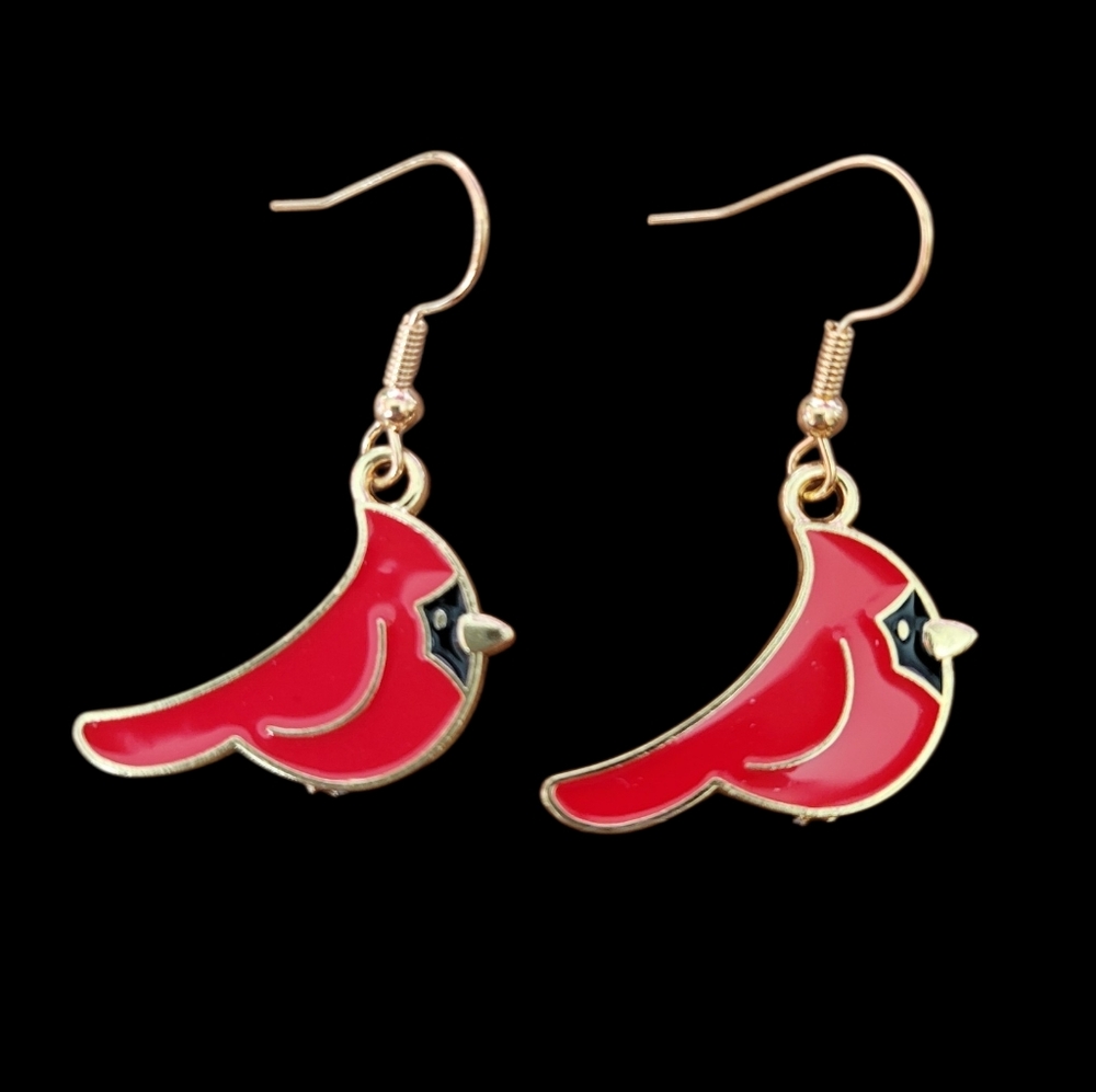 Red Bird Cardinal Earrings